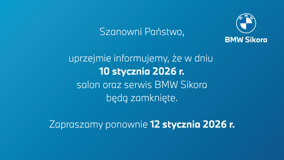 INFORMACJA DOT. PRACY SALONU W DNIU 10.01.2026